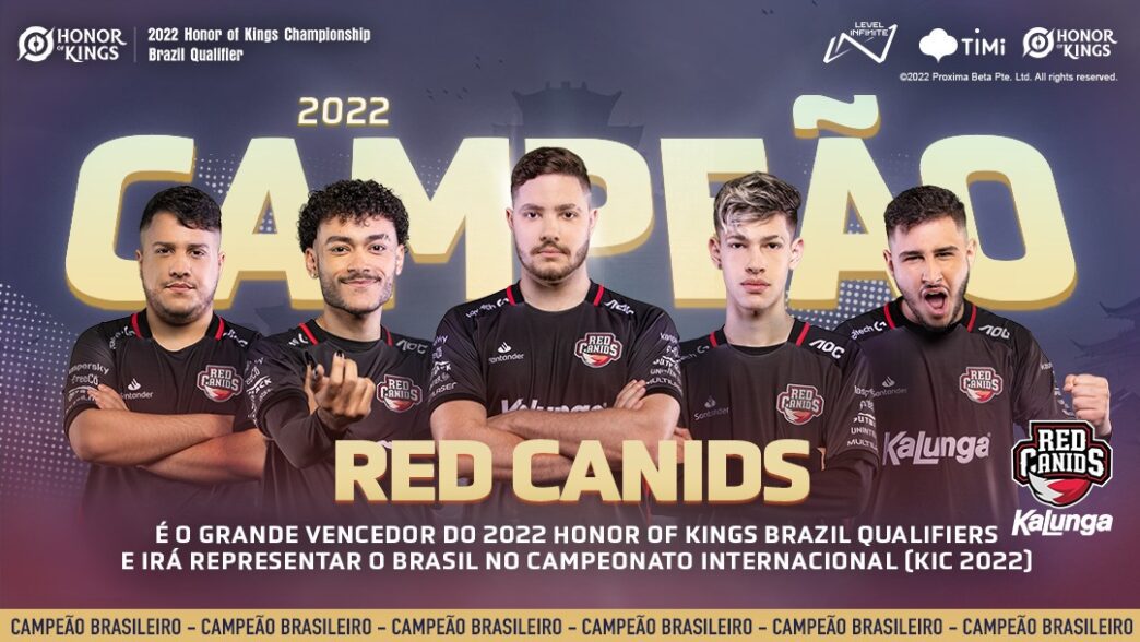 RED Canids é campeã da 1ª edição do 2022 Honor of Kings International Championship Brazil Qualifier