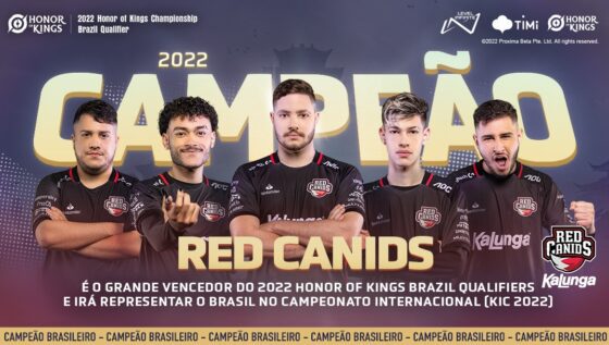 RED Canids é campeã da 1ª edição do 2022 Honor of Kings International Championship Brazil Qualifier