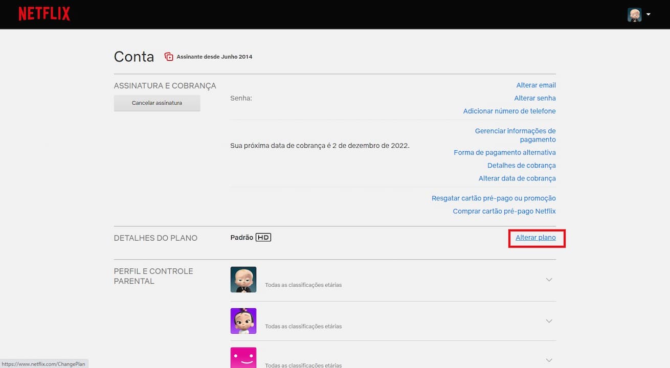 Netflix: como mudar plano, cancelar conta ou adicionar assinante