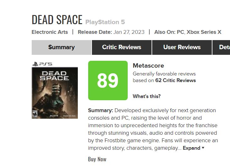 Remake de Dead Space é ovacionado; confira o Metacritic