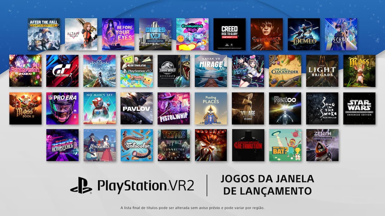 PlayStation anuncia o lançamento de 30 jogos VR até março de 2023