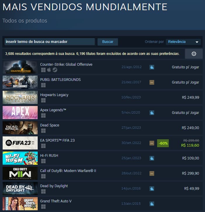 Steam lista os 100 jogos mais vendidos de 2016 