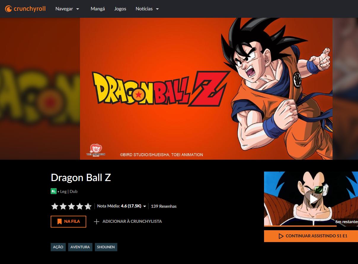 Dragon Ball Z em português brasileiro - Crunchyroll