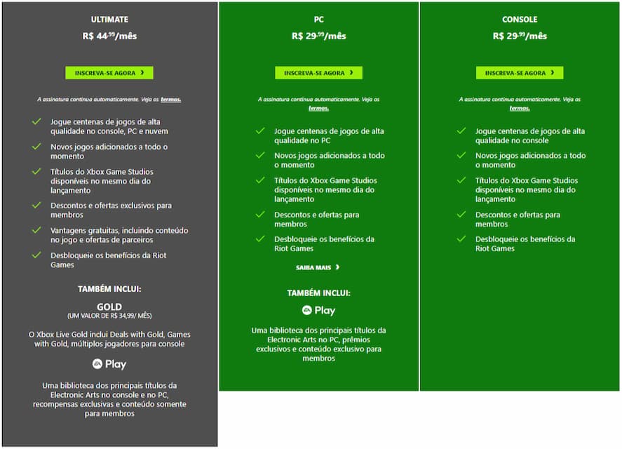 Guia Xbox Game Pass: conheça todos os planos, preços e benefícios