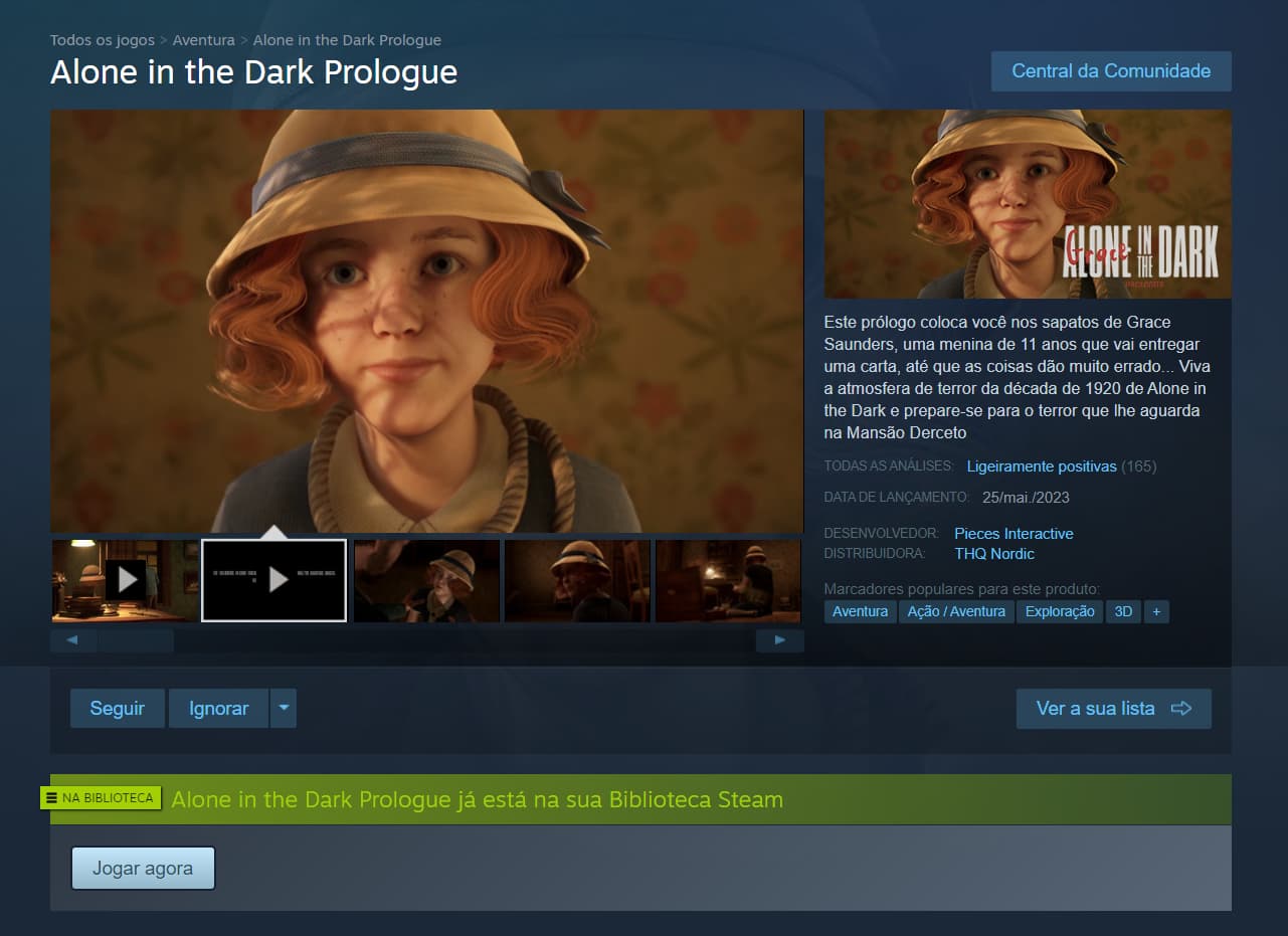 Alone in the Dark Prologue on Steam