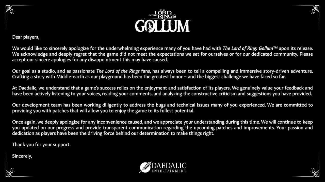 The Lord of Rings Gollum é o pior jogo do Metacritic em 2023