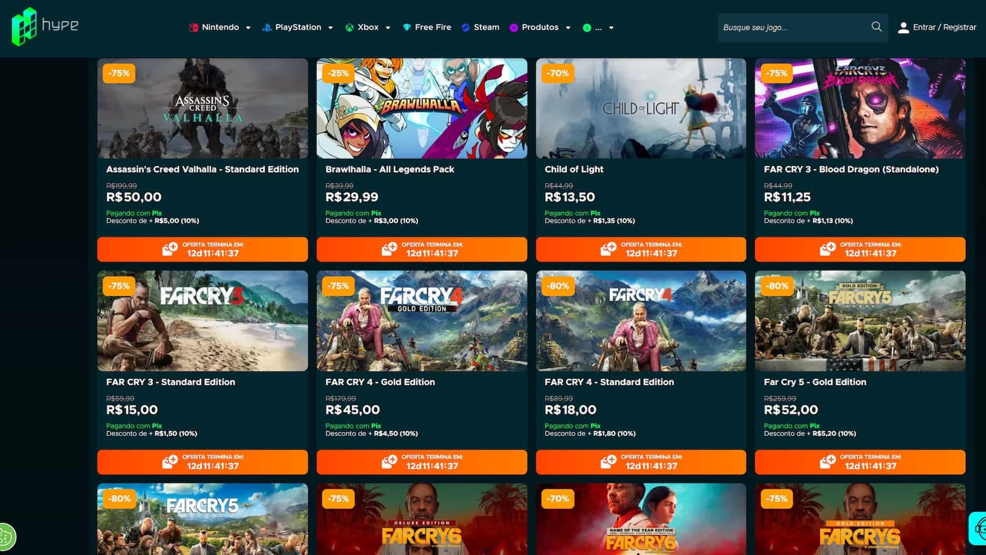 Hype traz promoção de até 90% em jogos de anime e mais