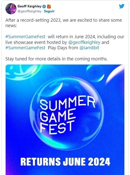 Geoff Keighley confirma edição de 2024 do Summer Game Fest Flow Games