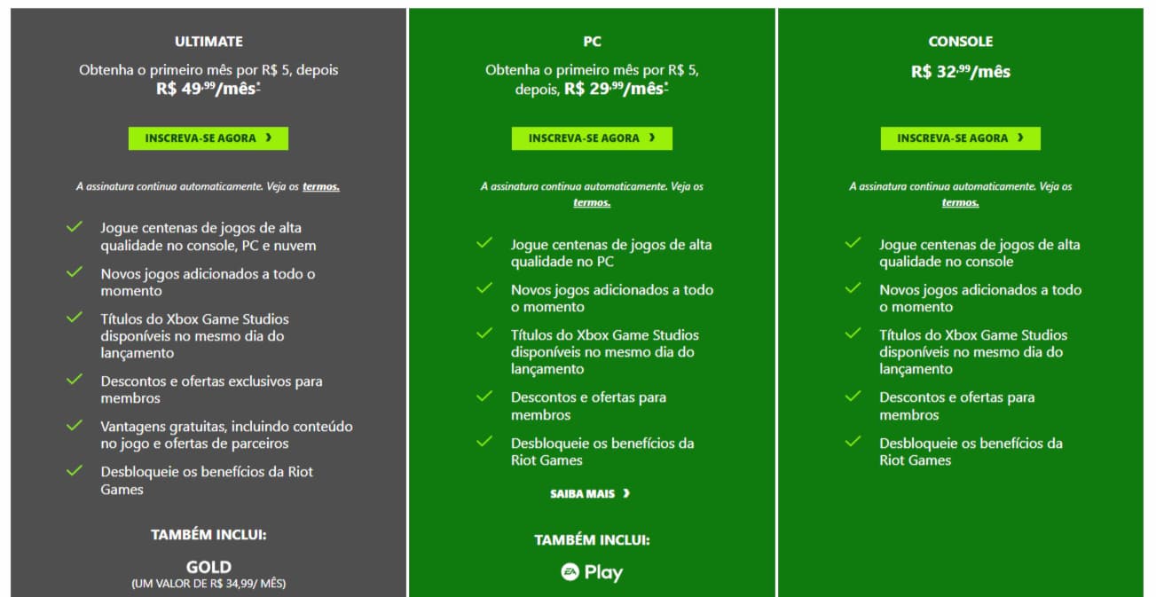 Oficial: Game Pass aumenta de preço no Brasil; veja valores