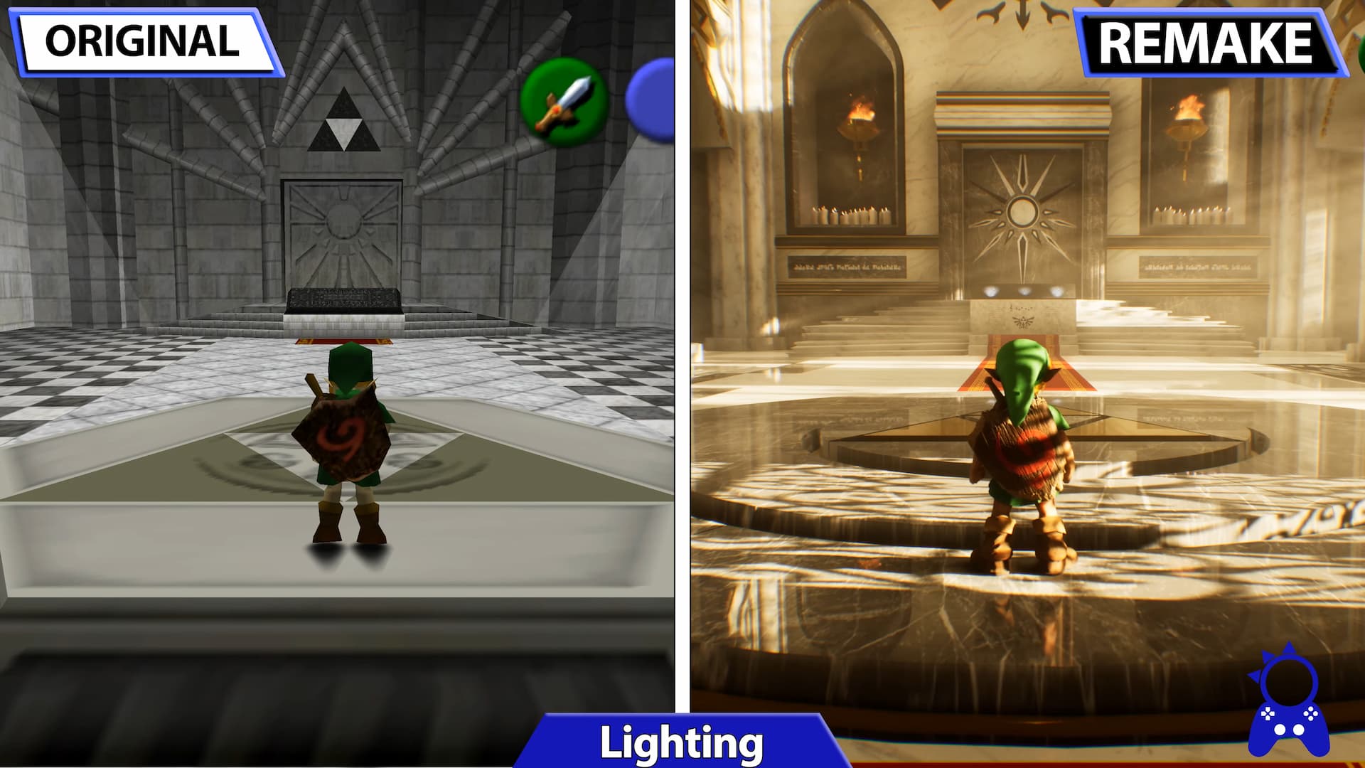 Compare versões de Legend of Zelda: Ocarina of Time em imagens