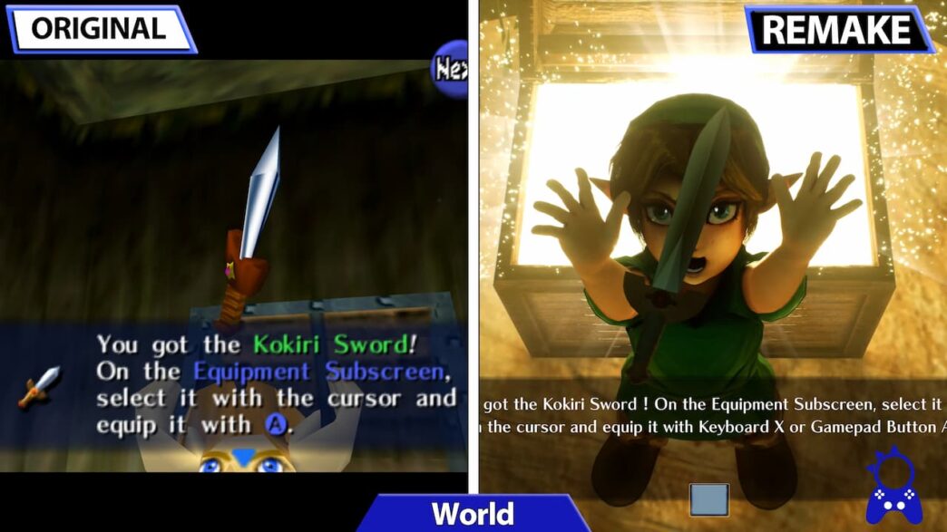 Vídeo Zelda Ocarina of Time original vs Unreal Engine 5