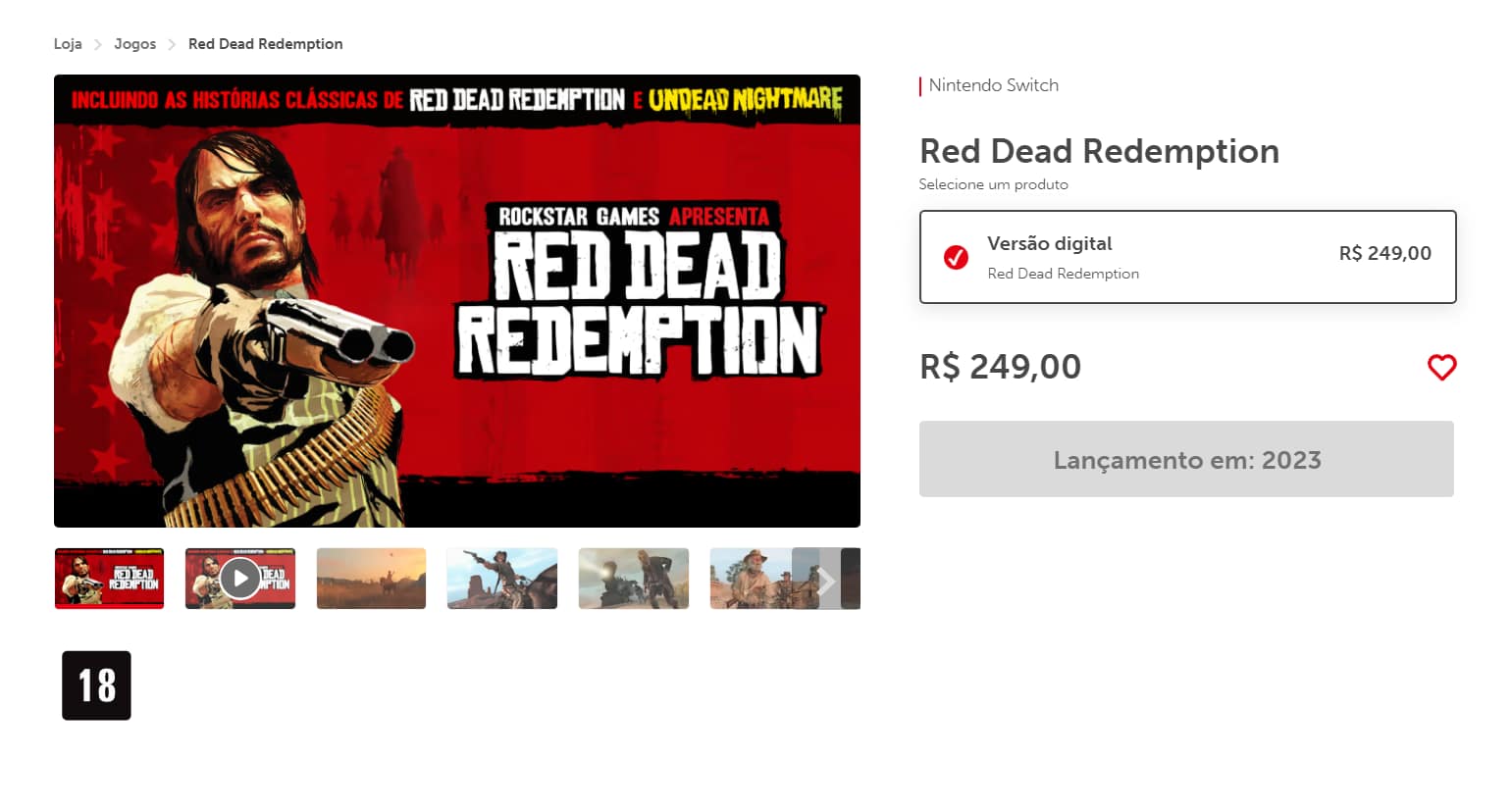 Red Dead Redemption será lançado para PS4 e Switch