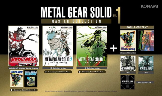 Metal Gear Solid Master Collection Vol 1 aviso sensível