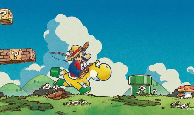 Mario e Yoshi novo wallpaper oficial nintendo 2023