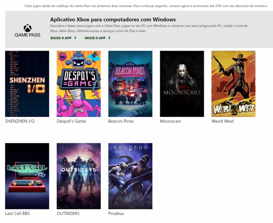 Game Pass deve perder mais 8 jogos em breve; veja a lista