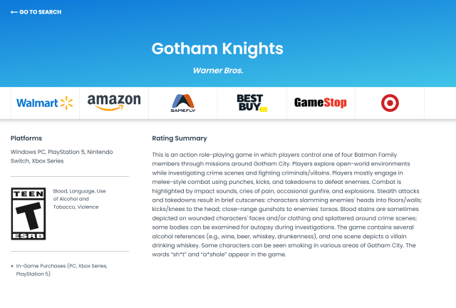 Gotham Knights Switch