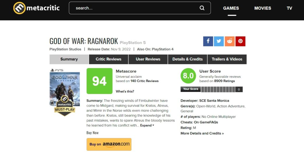 Horizon Forbidden West recebendo review bomb no Metacritic