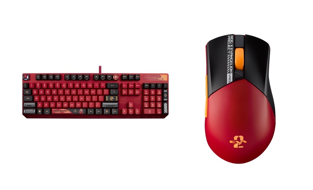 Mouse gamer e teclado Evangelion ROG