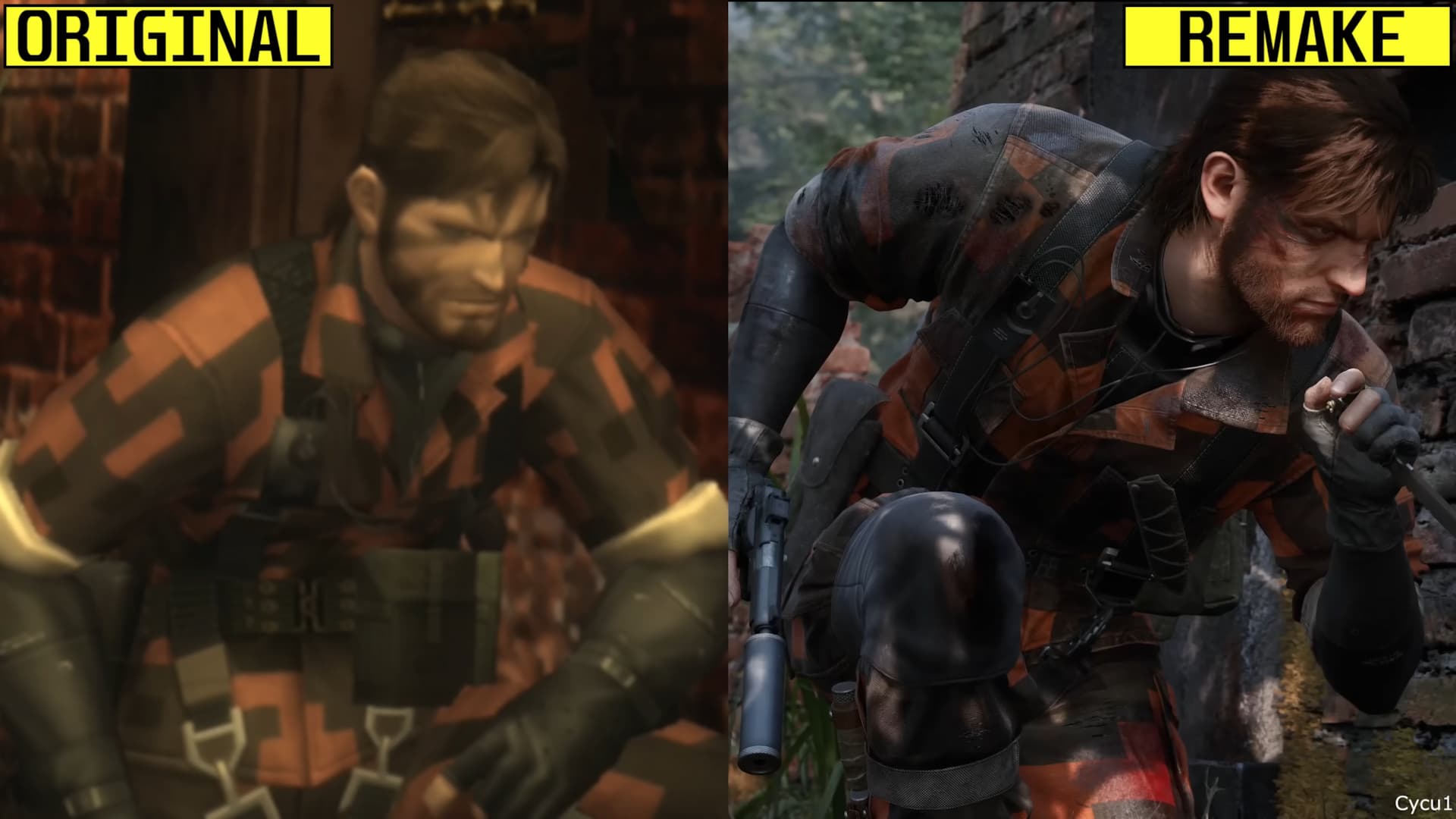 Metal Gear Solid 3 Remake vs Original Early Graphics Comparison