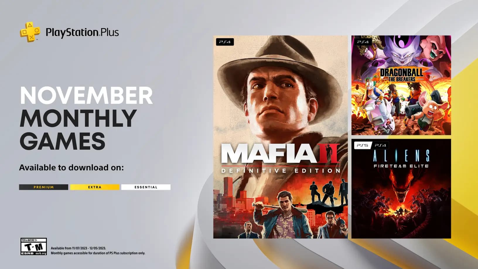 PS Plus: novembro traz Aliens Fireteam Elite, Mafia 2 e mais