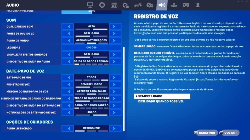 Jogadores de Fortnite podem enviar provas em áudio em casos de violações e  abusos