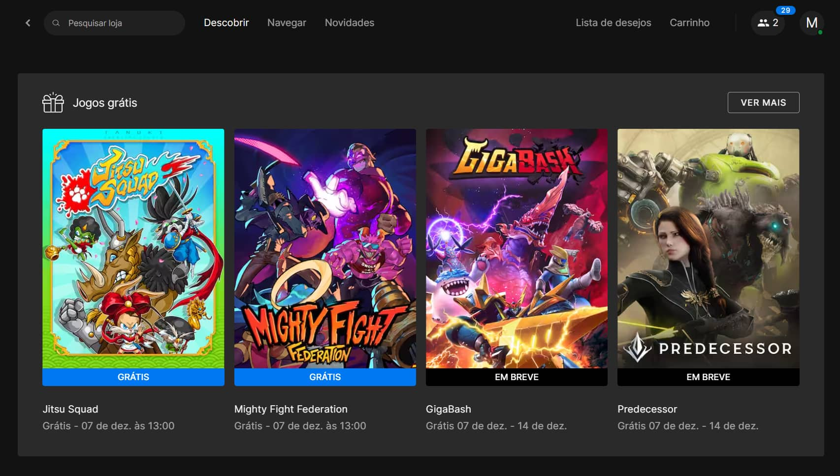 Veja os jogos que estarão de graça na Epic Games Store a partir desta  quinta (18)