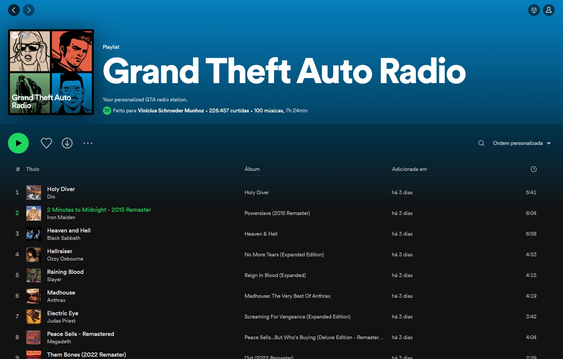 GTA playlist Spotify