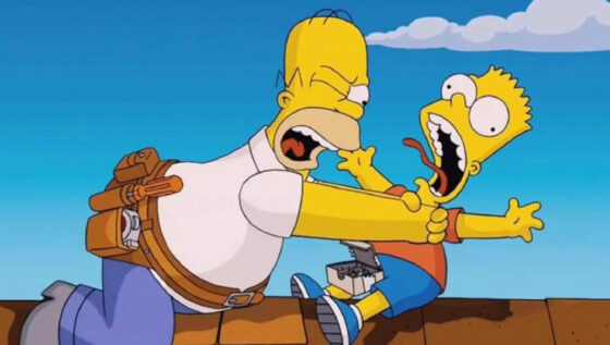 The Simpsons Homer não estrangula Bart mais piada fim
