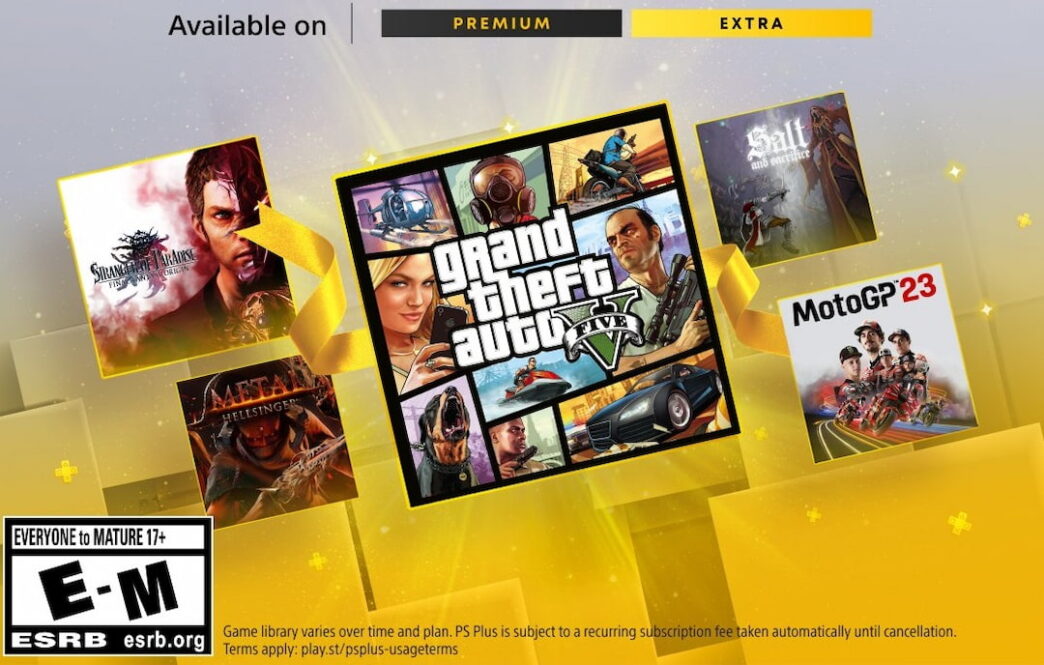 GTA 5, Stranger of Paradise e mais jogos chegam à PS Plus Extra em dezembro