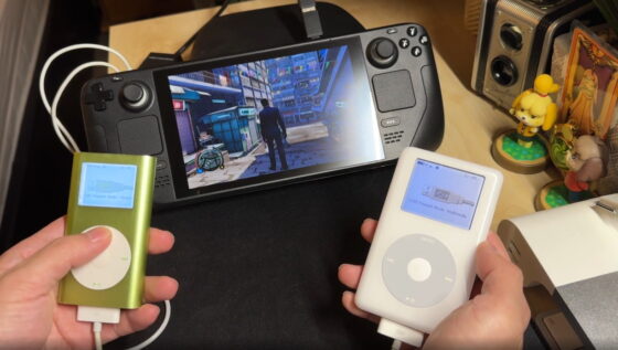 Steam Deck com iPods como controles (2)