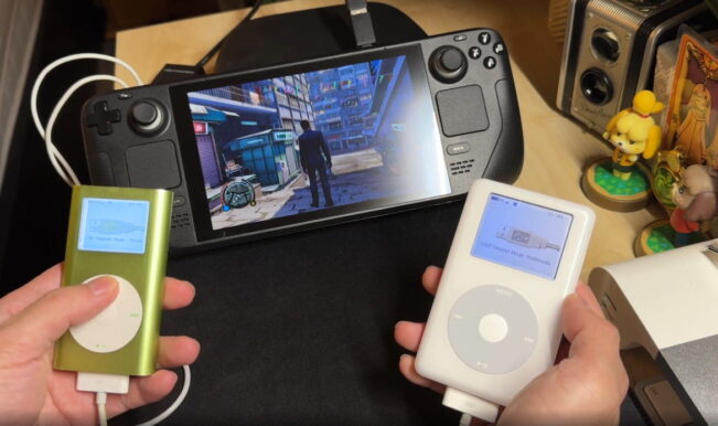 Steam Deck com iPods como controles (2)