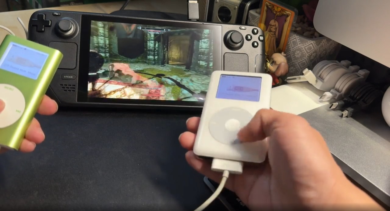 Steam Deck com iPods como controles (3)