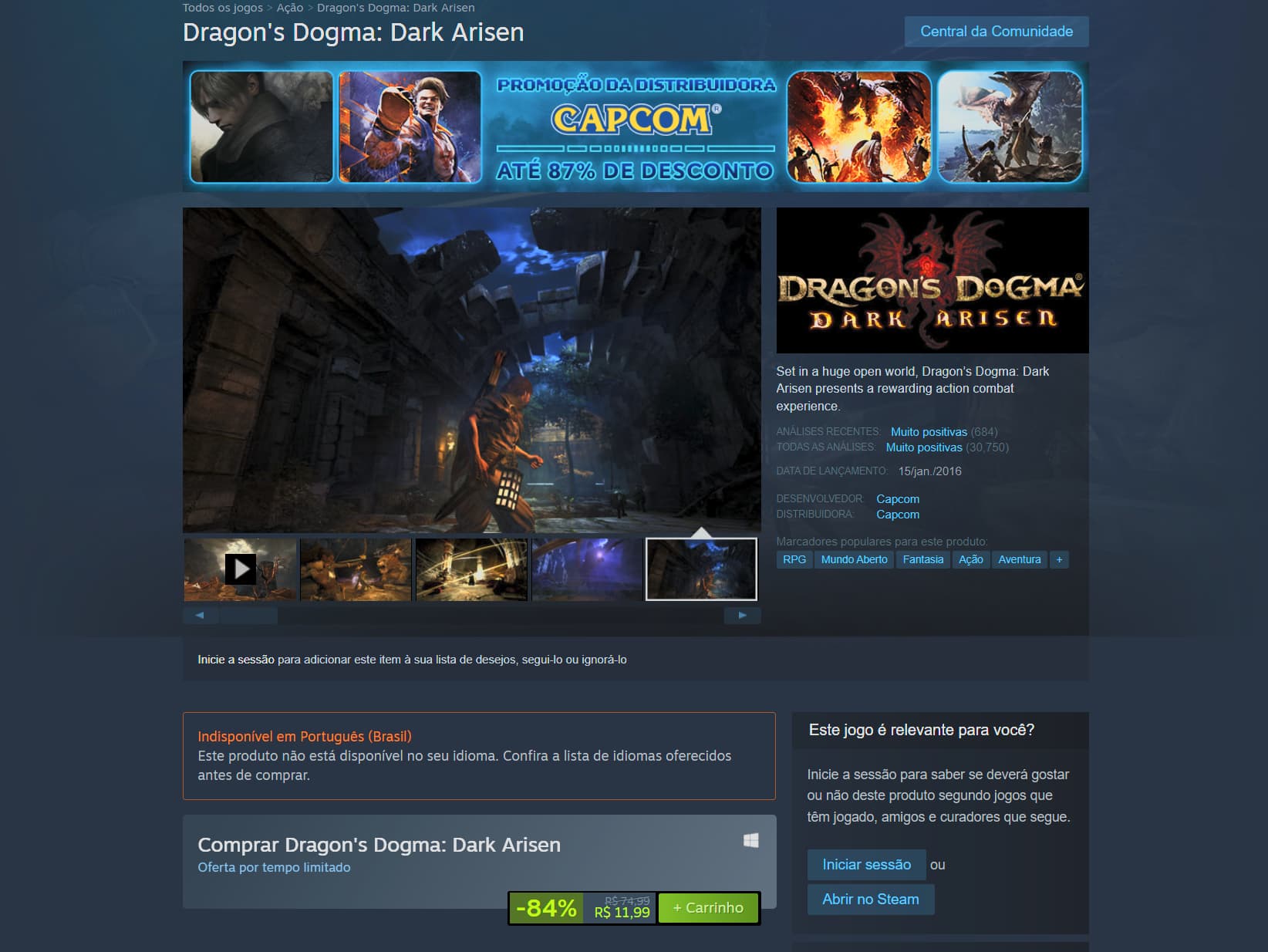 Dragon's Dogma promoção