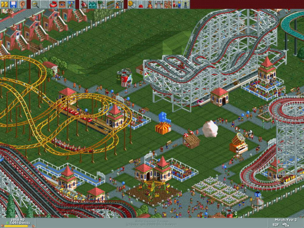 RollerCoaster Tycoon - jogo clássico com desconto