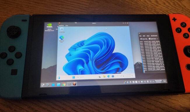 Nintendo Switch rodando o Windows 11
