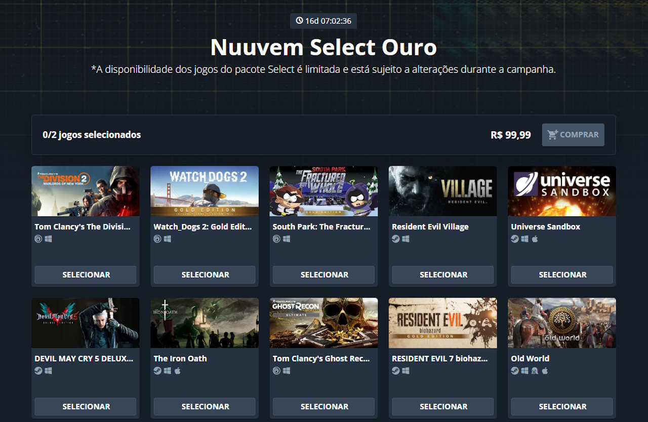 Nuuvem Nuuvem Select Ouro