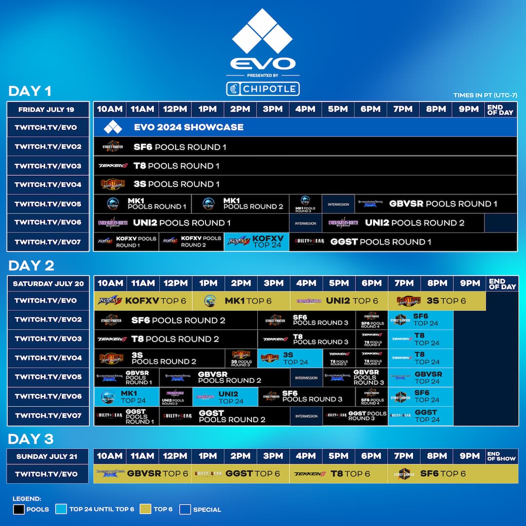 evo 2024 calendário