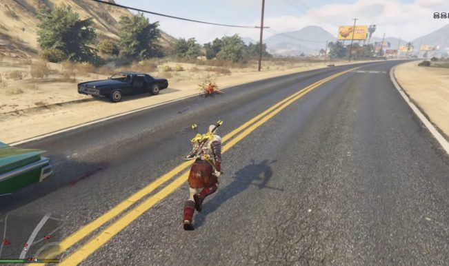 GTA 5 - mod com Kratos do God of War (2)