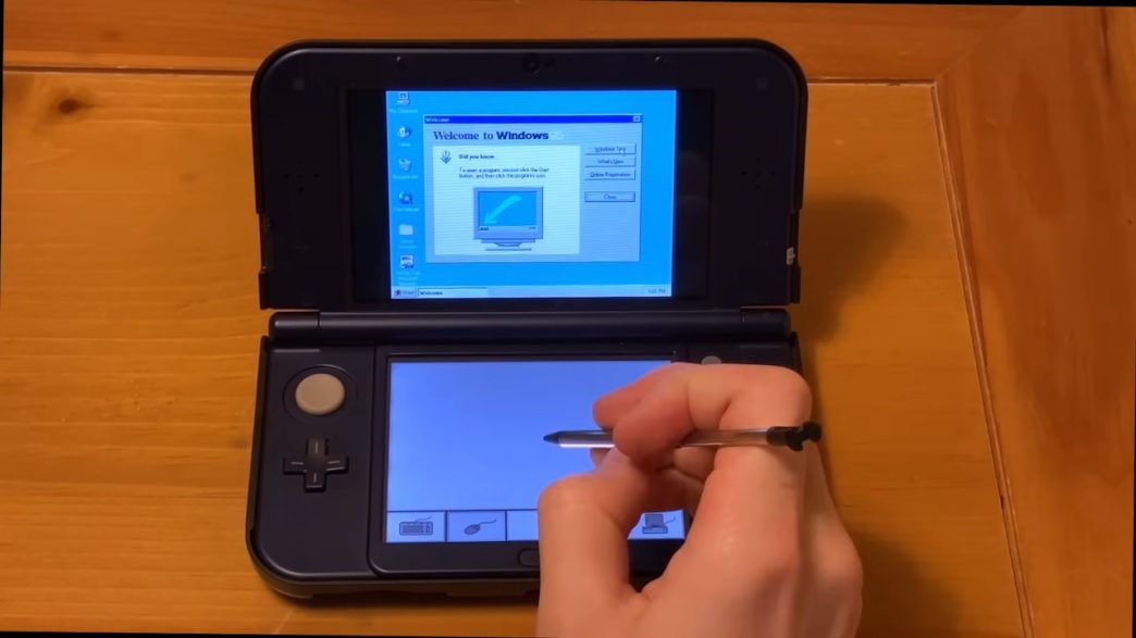 Windows 95 sendo executado no Nintendo 3DS