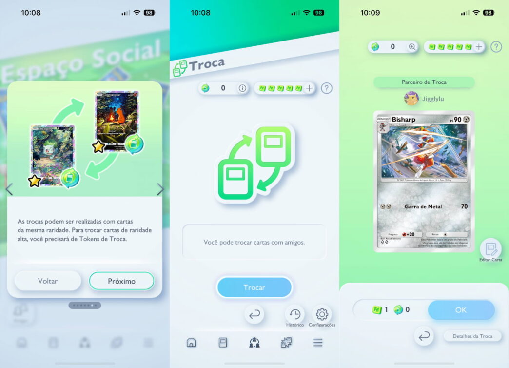 Pokémon TCG Pocket troca