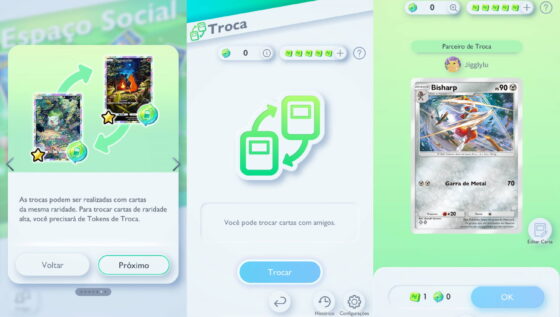 Pokémon TCG Pocket troca