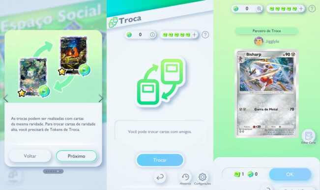 Pokémon TCG Pocket troca