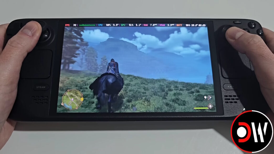 Steam Deck - geração de quadros no Hogwarts Legacy