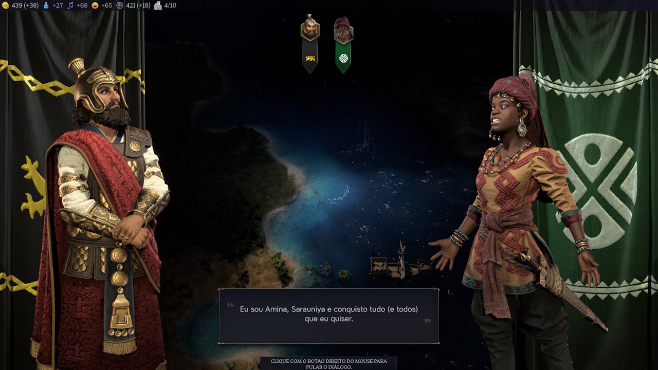 Civilization 7 - Interação entre líderes