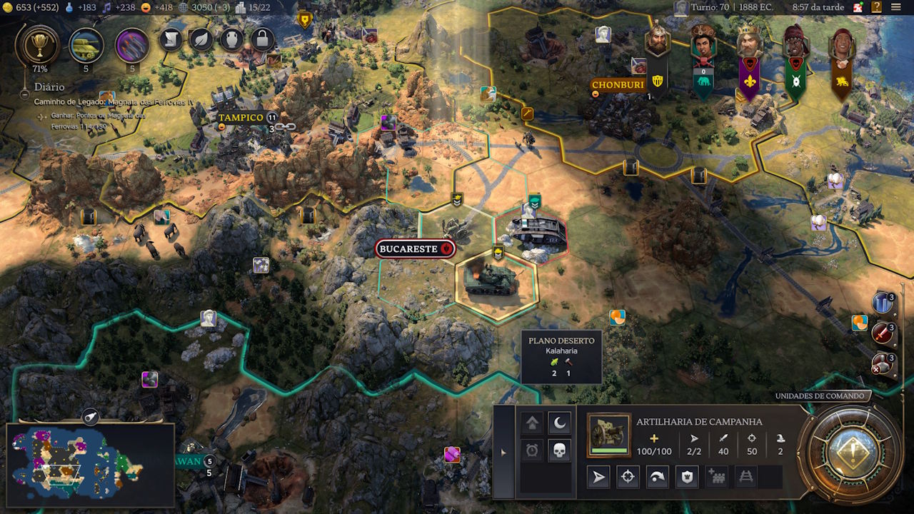 Civilization 7 - Interface confusa