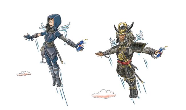 Assassin's Creed Shadows itens Red Bull