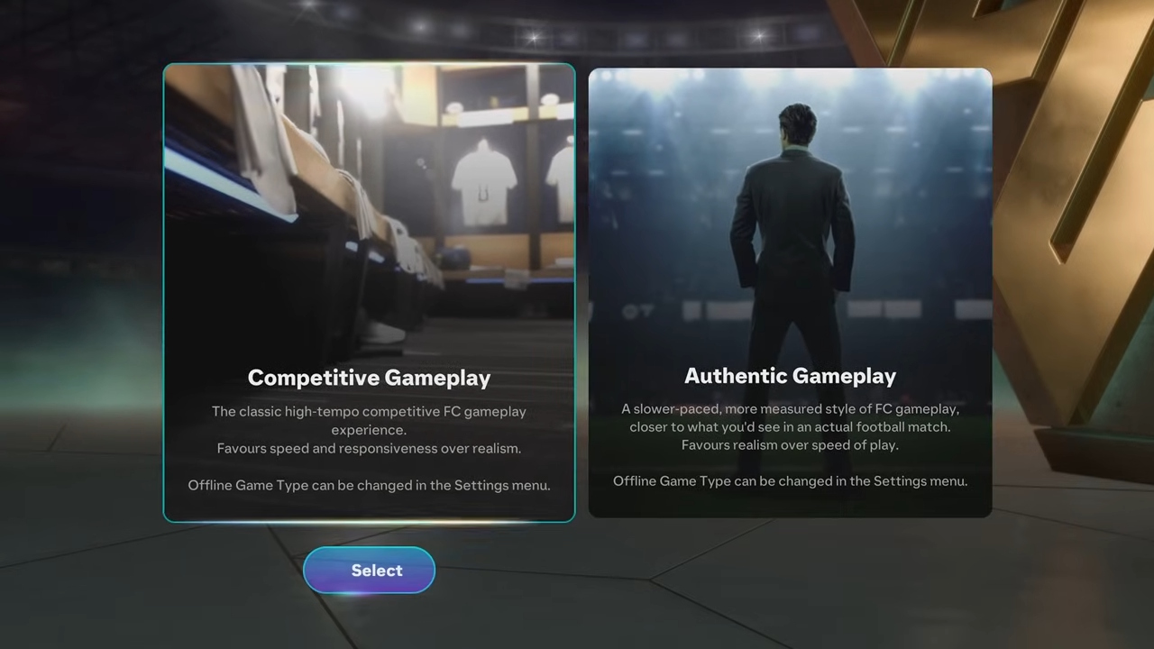 EA SPORTS FC 26 - dois tipos de jogabilidade