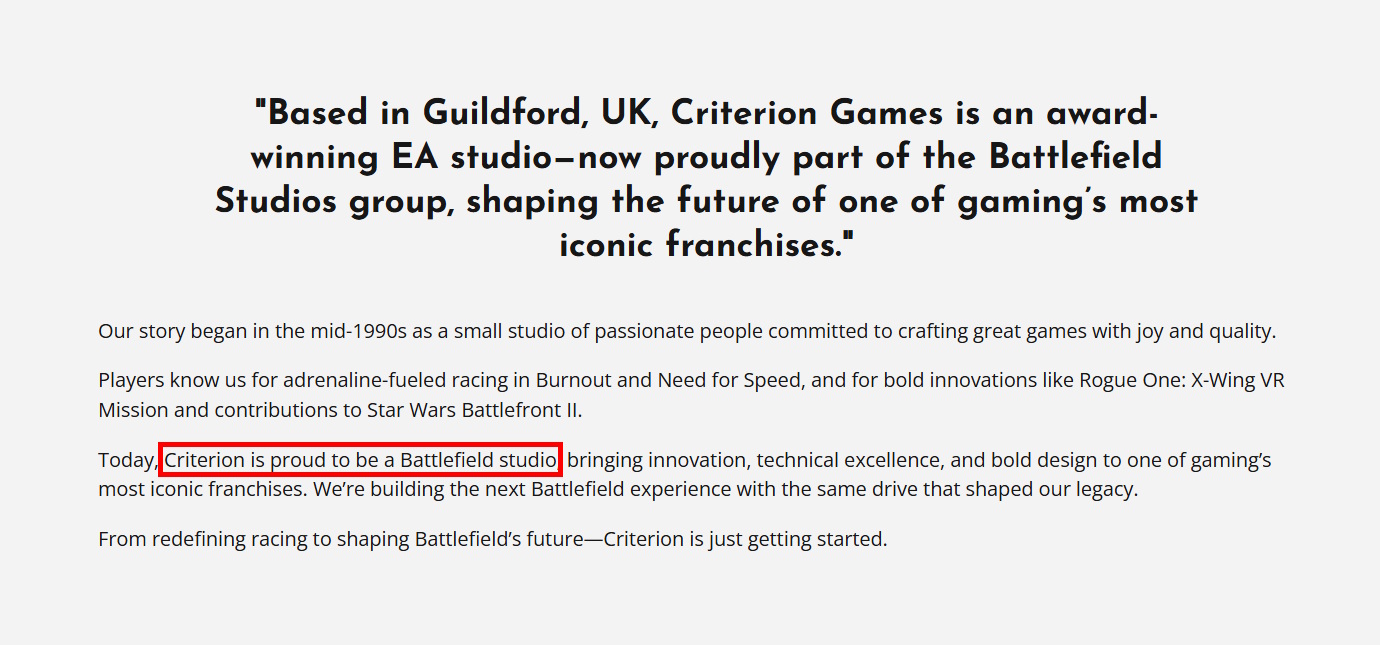 Criterion não é mais um estúdio de Need for Speed