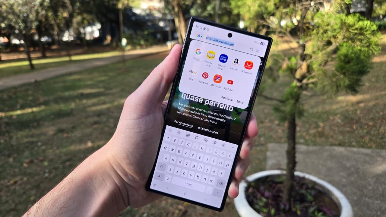 Galaxy Z Fold7 - tela externa