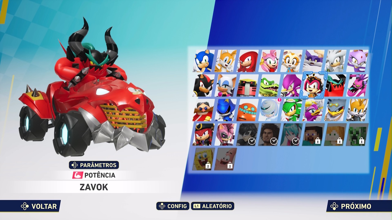 Sonic Racing CrossWorlds - personagens